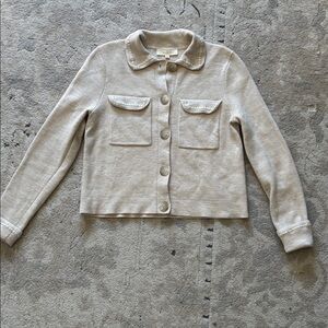 Sezane Betty cardigan in Beige crochet XS